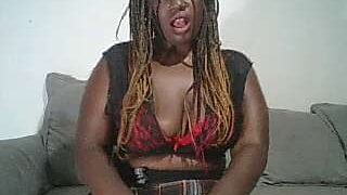 Black-hot-girl naked stripping on cam for live sex video chat